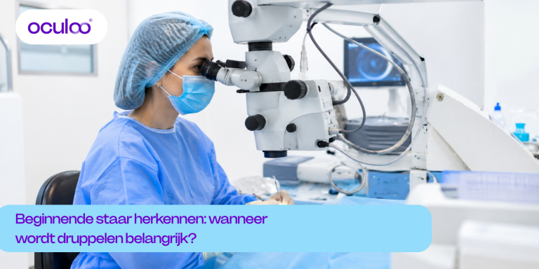 Oogarts voert een staaroperatie uit in een moderne operatiekamer